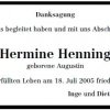Augustin Hermine 1923-2005 Todesanzeige